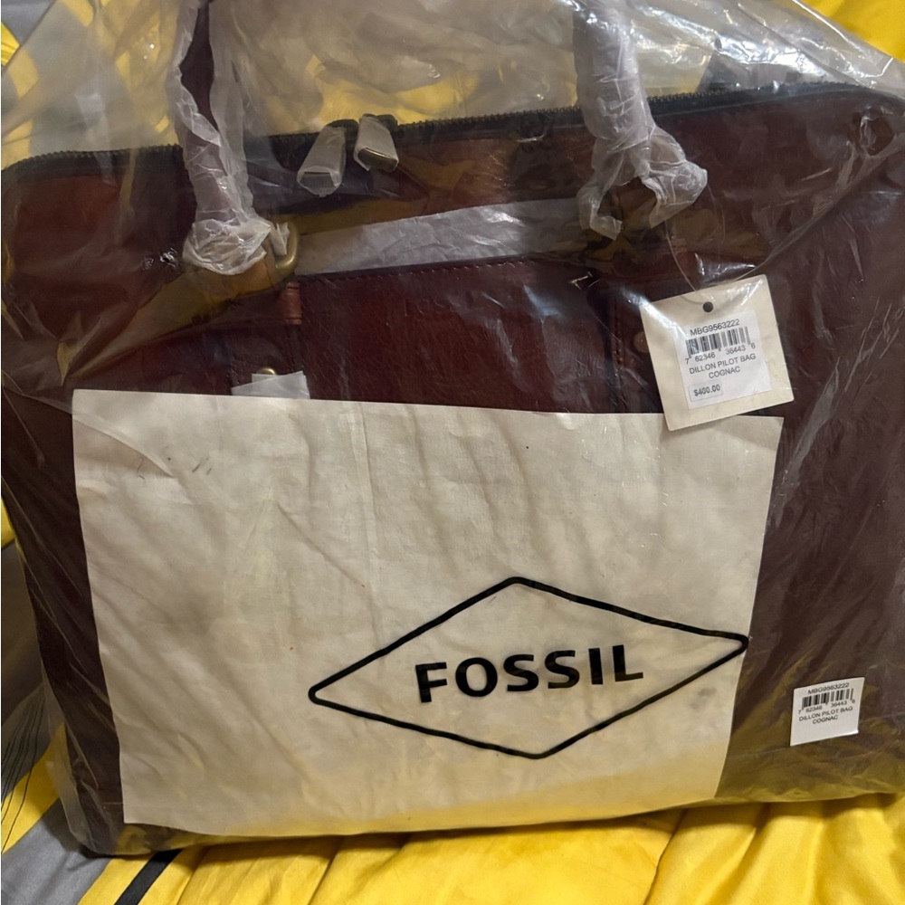 Fossil Dark Brown Leather Handbag
